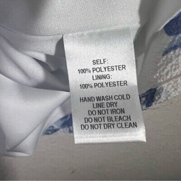 Lulu's Womens Floral Halter Neck Dress Size S White Blue Tie Back Sleeveless - Picture 6 of 7